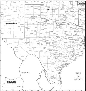 Texas Map Black And White | Business Ideas 2013